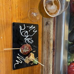 The three tapas surprise. Absolutely delicious! The three tapas surprise. Absolutely delicious!