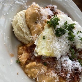 Pie 314 Everyday Eatery Fairview - Biscuit & Brisket, over easy egg, house made sausage gravy - Pizza Near Me - Fairview, Texas Pie 314 Everyday Eatery Fairview - Biscuit & Brisket, over easy egg, house made sausage gravy - Pizza Near Me - Fairview, Texas