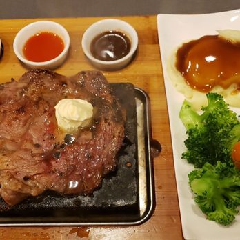 Red Flame - Ribeye Steak with Mashed Potatoes and Steamed Vegetables - Hot Pot Near Me - Westminster, California