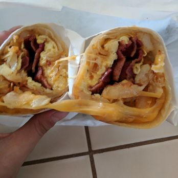 Grand Burger - Bacon breakfast burrito, hashbrowns well done. Best breakfast burrito in Rancho! - Burgers Near Me - Rancho Cucamonga, California Grand Burger - Bacon breakfast burrito, hashbrowns well done. Best breakfast burrito in Rancho! - Burgers Near Me - Rancho Cucamonga, California