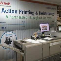 Action Printing of Norman - Digital Color printing, with white and clear capabilities.