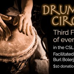 Meditative drumming! Check out our monthly drum circle. A wonderful group of folks connecting with their own rhythm as well as each other's.