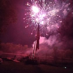 Medina / Wildwood Lake KOA - Fireworks at camp celebrating New Year's in the summer. Great