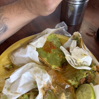 Tacos El Nuevo Poblano - Bomb I enjoy these tacos de adobada just to much guacamole that's the only complaint I have but other than that really good - Tacos Near Me - Tijuana, BCN