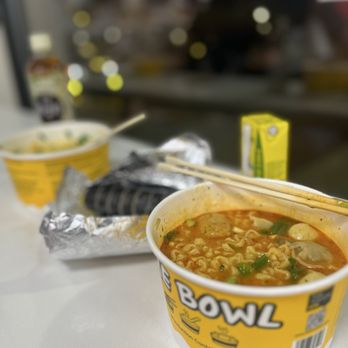 The Ramyun Zip - Buldak ramen with a bunch of vegetables and a side of kimbap - Korean Near Me - Centreville, Virginia The Ramyun Zip - Buldak ramen with a bunch of vegetables and a side of kimbap - Korean Near Me - Centreville, Virginia