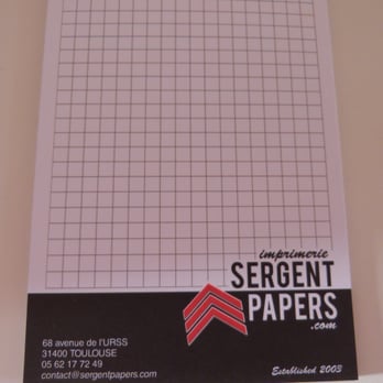 Sergent Papers - Un bloc note Sergent Papers que l'équipe m'a offert! - Printing Services Near Me - Toulouse, 31