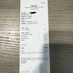 Elegant Nail Spa - Receipt proof