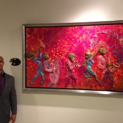 Featured artist Andre Guichard next to his work at #KROMA