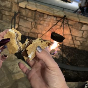 Saddle Ranch - S'mores over the little fire outside #adorbs - Steakhouses Near Me - Orange, California Saddle Ranch - S'mores over the little fire outside #adorbs - Steakhouses Near Me - Orange, California