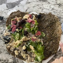 Habibi Village - Vegan Saj inside ingredients once I got it home. So delicious!!