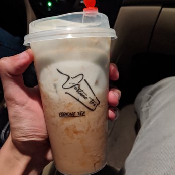 Fortune Tea - 75% brown sugar milk tea with cheese - Bubble Tea Near Me - Honolulu, Hawaii