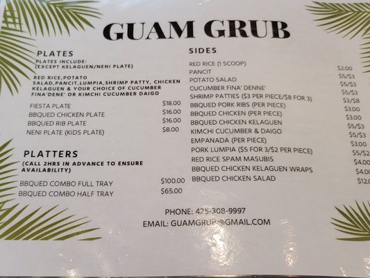 Menu photo 3 Guam Grub Everett, WA