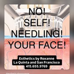 Your face is not a DIY project! Esthetics by Roxanne. Right on Union Street 415.655.9769 text or call.