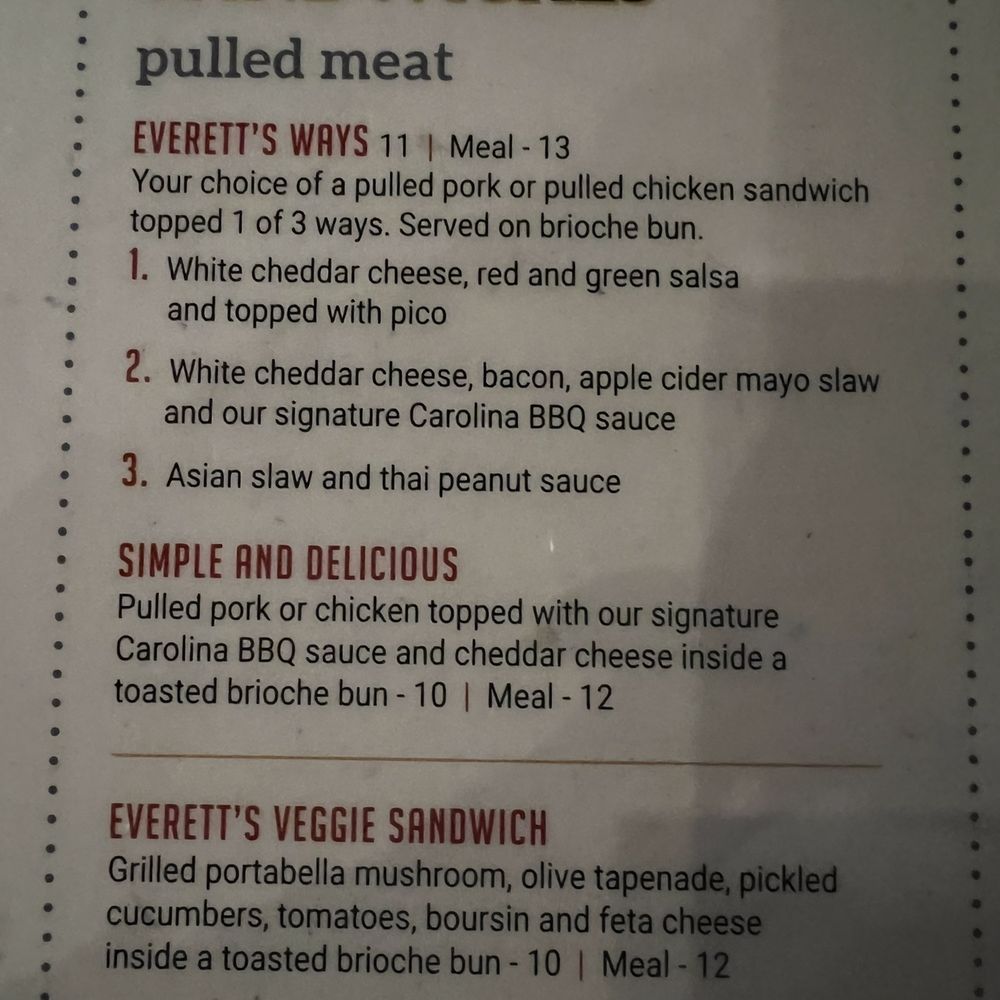 Everett's - Menu - American Near Me - Omaha, Nebraska