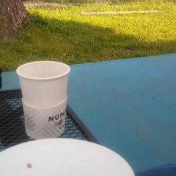 Numinous Coffee Roasters - Eating on the patio - Coffee & Tea Near Me - Marble Falls, Texas