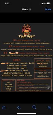 Menu photo 3 Crazy Burger North Hollywood , CA