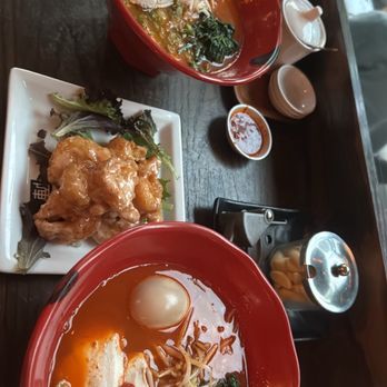JINYA Ramen Bar - Vancouver Downtown - Spicy chicken  ramen and shrimp - Ramen Near Me - Vancouver, British Columbia