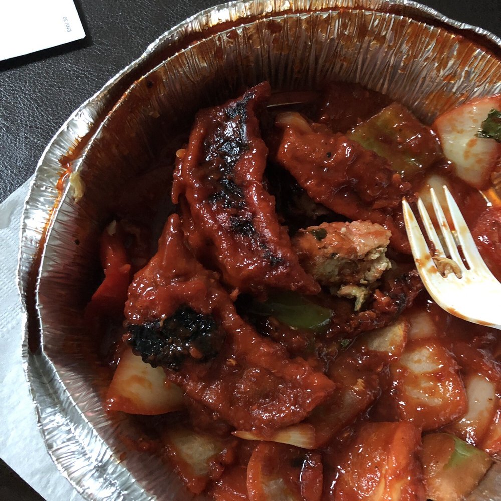 Chicken chilli momo - burnt momos Chicken chilli momo - burnt momos