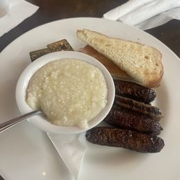 Chicken Apple Sausage and grits... Chicken Apple Sausage and grits...