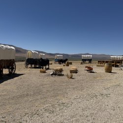 California Trail Interpretive Center - July 10, 2026 - Outdoor representation of wagon life.