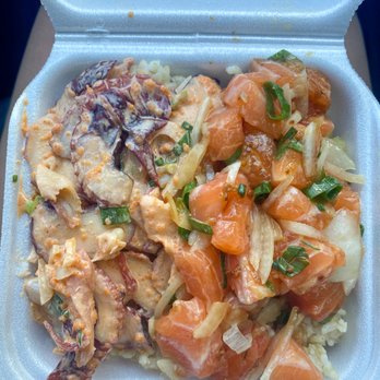 Ono Seafood - Spicy Salmon & Spicy Tako - Seafood Near Me - Honolulu, Hawaii Ono Seafood - Spicy Salmon & Spicy Tako - Seafood Near Me - Honolulu, Hawaii