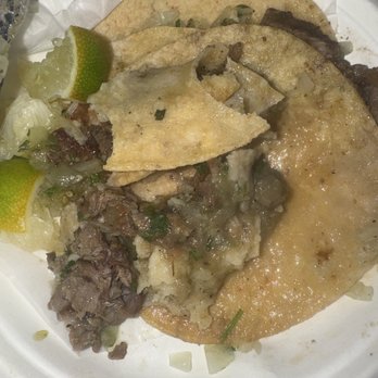 The Taco Man - Trash . Fatty meat and soggy NO FLAVOR ! Smelled like fish . - Mexican Near Me - Fontana, California