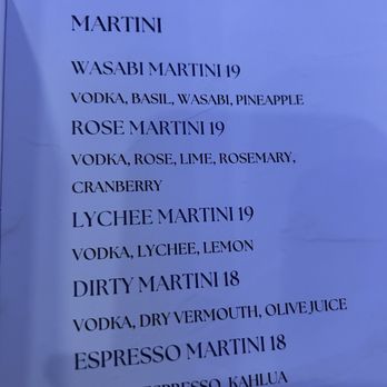 Sea Grill - Martini menu - Seafood Near Me - Charlotte, North Carolina Sea Grill - Martini menu - Seafood Near Me - Charlotte, North Carolina