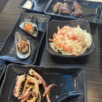 Sakari Sushi - Kani salad , fried oyster , beef hibachi and grill squid - Sushi Bars Near Me - Suffolk, Virginia