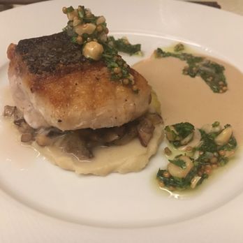 Elements - Black fish - one of the best fish dishes I have ever had.  With romanesco and hazelnuts - New American Near Me - Princeton, New Jersey