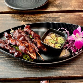 Sip Saam Thai - Moo Ping BBQ Pork skewers - Thai Near Me - Austin, Texas