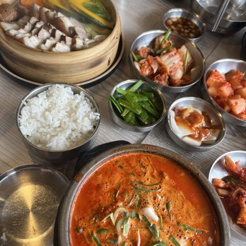 Moobongri - Pork belly, Spicy Soondae Soup ( ) - Korean Near Me - Irvine, California Moobongri - Pork belly, Spicy Soondae Soup ( ) - Korean Near Me - Irvine, California