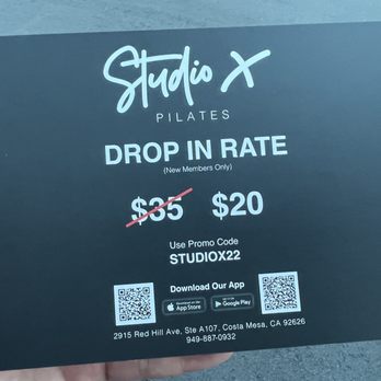Studio X - new member promo - Pilates Near Me - Costa Mesa, California