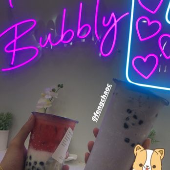 Feng Cha Teahouse - Strawberry breeze and taro breeze - Bubble Tea Near Me - Costa Mesa, California