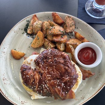 The Rooftop by STK - Pretzel croissant egg sandwich!!! Did not even know that a pretzel croissant was a thing!!! YUMMY!!! - Lounges Near Me - San Diego, California The Rooftop by STK - Pretzel croissant egg sandwich!!! Did not even know that a pretzel croissant was a thing!!! YUMMY!!! - Lounges Near Me - San Diego, California