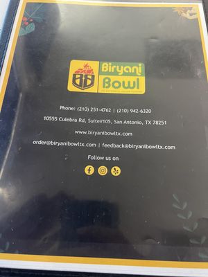 Menu photo 1 Biryani Bowl San Antonio, TX Menu photo 1 Biryani Bowl San Antonio, TX