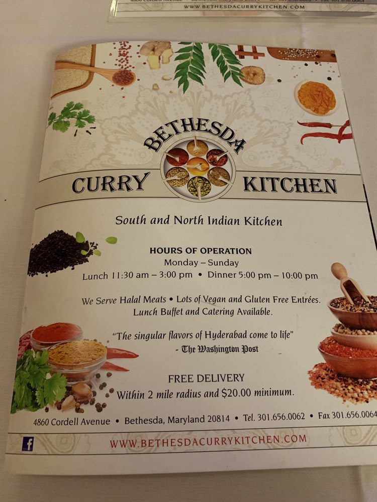 Bethesda Curry Kitchen Lunch Buffet Dandk Organizer