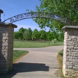 Olcott Park - Paved walking trail leads from the entrance throughout the park