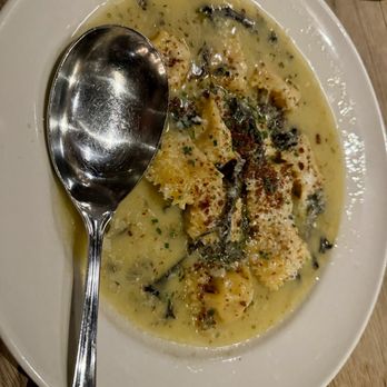 Camper - Baked Potato Agnolotti, Black Trumpet Mushrooms, Leeks, Aged Clothbound Cheddar - New American Near Me - Menlo Park, California