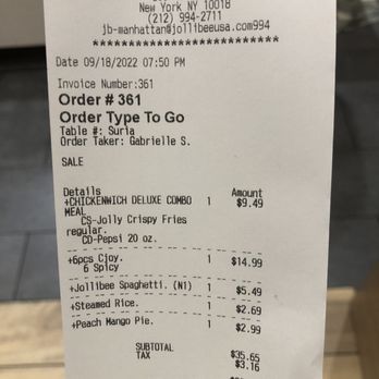 Jollibee - Fast Food Near Me - New York, New York
