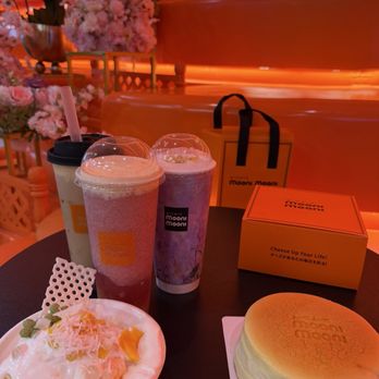 Mooni Mooni - 3 beverages, shaved mango ice cream, and Japanese cheese cake - Desserts Near Me - Edina, Minnesota Mooni Mooni - 3 beverages, shaved mango ice cream, and Japanese cheese cake - Desserts Near Me - Edina, Minnesota