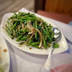 Crab Season - Garlic Green Beans - delicious!!