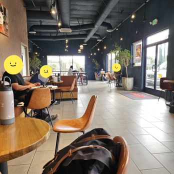7 Leaves Cafe - inside: lots of tables to sit and study at - Coffee & Tea Near Me - Covina, California