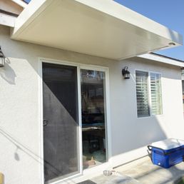 Above & Beyound Patio Covers installed this 28 SQFT cover above my sliding glass door. Above & Beyound Patio Covers installed this 28 SQFT cover above my sliding glass door.