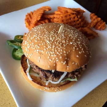 Chason's - Fusion burger with sweet potato fries - Seafood Near Me - Elk Grove, California