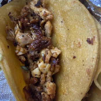 Pollo Regio - Skin chicken Tacos (5) - good but WAY TOO MUCH SKIN!! - Chicken Shop Near Me - Little Elm, Texas Pollo Regio - Skin chicken Tacos (5) - good but WAY TOO MUCH SKIN!! - Chicken Shop Near Me - Little Elm, Texas