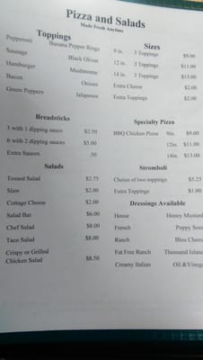 Menu photo 3 Betty Ray's Landing Cannelton, IN