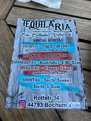 Menu photo 1 Tequilaria Bochum, NW