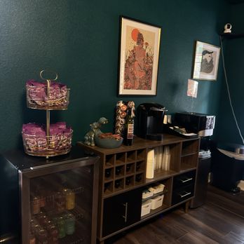 reWAXation - First time! And the lobby is just soo pretty!! So many drink options when waiting for you appointment! How cute! - Waxing Near Me - Round Rock, Texas