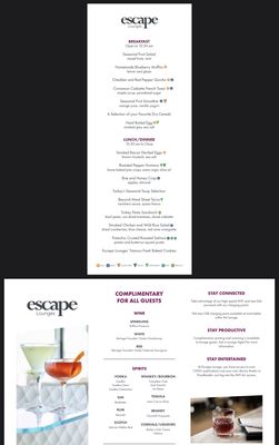 Menu photo 2 Escape Lounges - The Centurion Studio Partner RNO Reno, NV