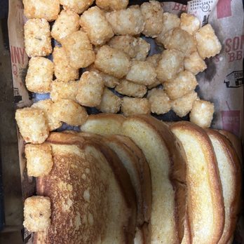 Sonny's BBQ - Tater Tots and Garlic Bread - Barbeque Near Me - Lawrenceville, Georgia